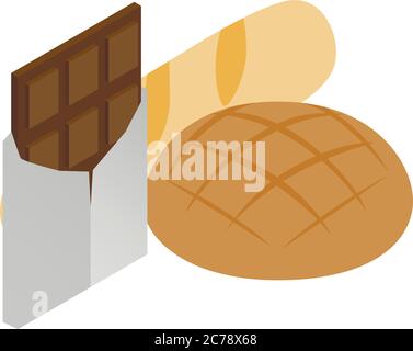 Traditional food icon, isometric style Stock Vector