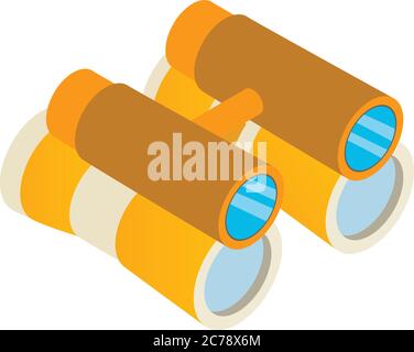 Theatre binoculars icon, isometric style Stock Vector