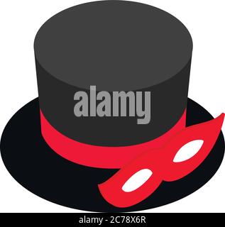 Masquerade accessory icon, isometric style Stock Vector