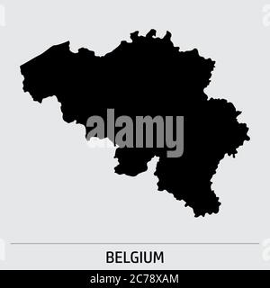 Belgium map icon Stock Vector