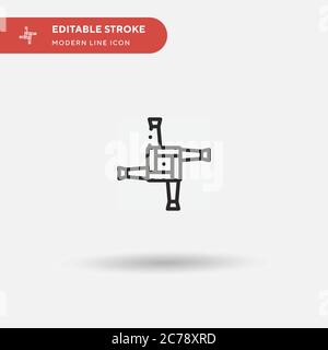 Brigid Cross Simple vector icon. Illustration symbol design template for web mobile UI element. Perfect color modern pictogram on editable stroke. Bri Stock Vector