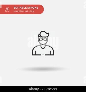 Influencer Simple vector icon. Illustration symbol design template for web mobile UI element. Perfect color modern pictogram on editable stroke. Influ Stock Vector
