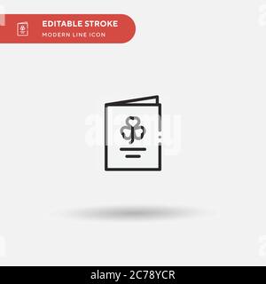 Greeting Card Simple vector icon. Illustration symbol design template for web mobile UI element. Perfect color modern pictogram on editable stroke. Gr Stock Vector