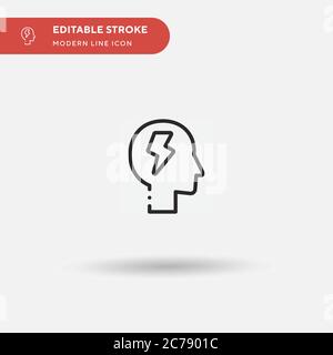 Stress Simple vector icon. Illustration symbol design template for web mobile UI element. Perfect color modern pictogram on editable stroke. Stress ic Stock Vector