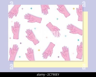 left handers day background hands showing five fingers gesture design vector illustration Stock Vector