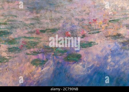 Detail, Water Lilies, Claude Monet, circa 1920, Stock Photo