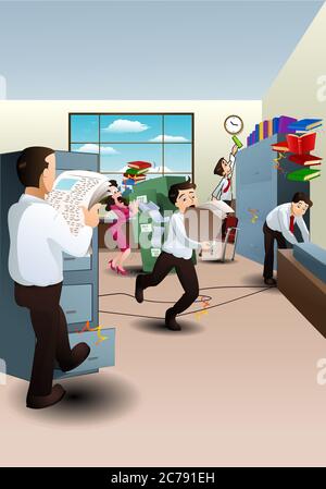 illustration of  occupational awareness events poster of save on our office background Stock Photo