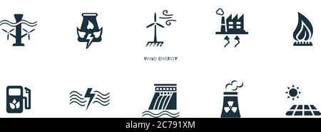 Wind Energy icon. Simple element from alternative energy collection. Creative Wind Energy icon for web design, templates, infographics and more Stock Vector