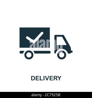 Fast Delivery icon. Monochrome simple Food Delivery icon for templates ...