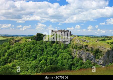 Carreg Cennen Castle Llandeilo Carmarthenshire Wales Stock Photo