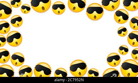 High quality emoticon isolated on a white background. Sleeping mask emoji.Yellow face smiley emoji sleeping.Emoticon background.Emoji wallpaper. Stock Vector