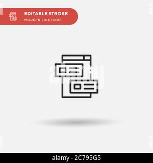Title Simple vector icon. Illustration symbol design template for web mobile UI element. Perfect color modern pictogram on editable stroke. Title icon Stock Vector