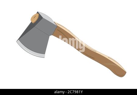 Vector Axe drawing on a white background Stock Vector