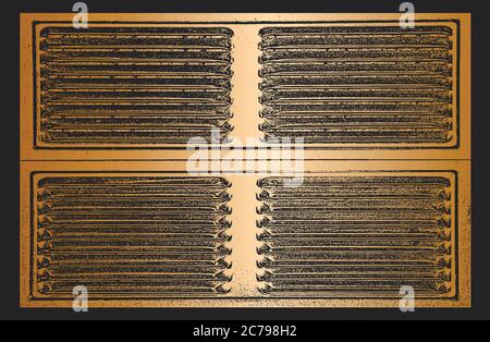 Distressed overlay texture of rusted peeled metal. grunge background. Stock Vector