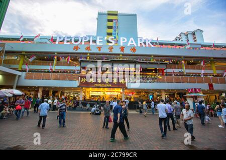 peoples park,china town,restaurant,bookshop inside peoples park,chinese restaurant in peoples park,singapore,book shop Stock Photo