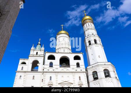 Ivan Great Bell tower of Moscow Kremlin Popular landmark Stock Photo