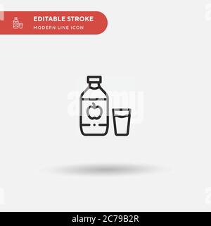 Apple Cider Vinegar Simple vector icon. Illustration symbol design template for web mobile UI element. Perfect color modern pictogram on editable stro Stock Vector