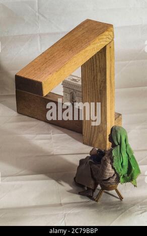 Impossible object / Penrose triangle Impossible object Stock Photo