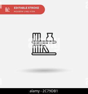 Wall Shelves Simple vector icon. Illustration symbol design template for web mobile UI element. Perfect color modern pictogram on editable stroke. Wal Stock Vector