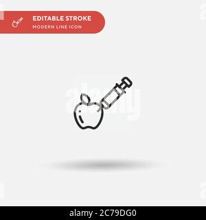 Gmo Simple vector icon. Illustration symbol design template for web mobile UI element. Perfect color modern pictogram on editable stroke. Gmo icons fo Stock Vector