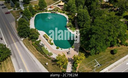 Belmont community Park Aerial 2020 Stock Photo