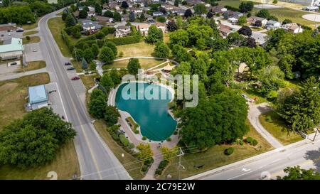 Belmont community Park Aerial 2020 Stock Photo