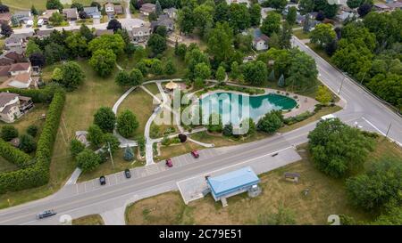 Belmont community Park Aerial 2020 Stock Photo