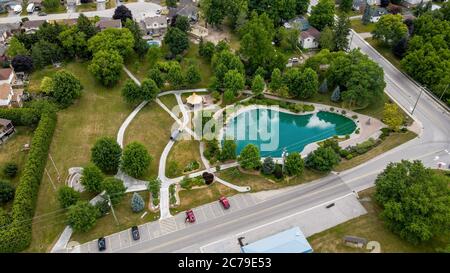 Belmont community Park Aerial 2020 Stock Photo