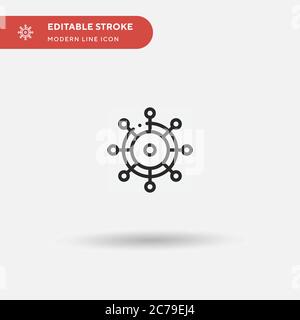 Pins Simple vector icon. Illustration symbol design template for web mobile UI element. Perfect color modern pictogram on editable stroke. Pins icons Stock Vector