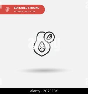 Fiber Simple vector icon. Illustration symbol design template for web mobile UI element. Perfect color modern pictogram on editable stroke. Fiber icon Stock Vector