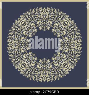 Vector Decorative Round Lacy Sample. Stock Vector