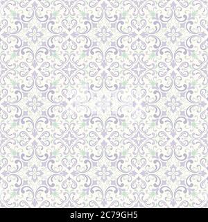 Seamless damask pattern. Tile. Orient vector classic pattern. Seamless abstract background with repeating elements. Orient background Stock Vector