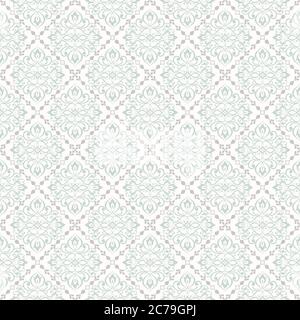 Seamless damask pattern. Tile. Orient vector classic pattern. Seamless abstract background with repeating elements. Orient background Stock Vector