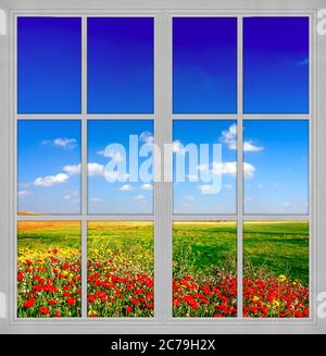 large multi pane windows | Modern windows and doors, Upvc windows Stock Photo