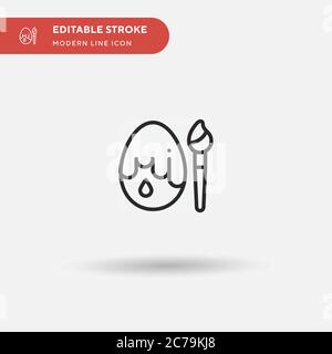 Painting Simple vector icon. Illustration symbol design template for web mobile UI element. Perfect color modern pictogram on editable stroke. Paintin Stock Vector