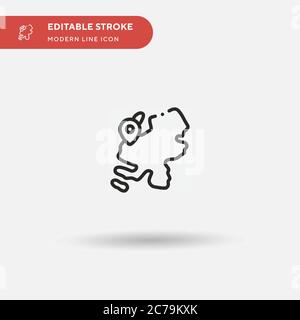 Maps Simple vector icon. Illustration symbol design template for web mobile UI element. Perfect color modern pictogram on editable stroke. Maps icons Stock Vector