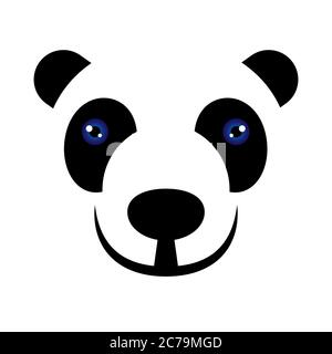 panda bear vector illustration style Flat isolated symbol . Stock Vector