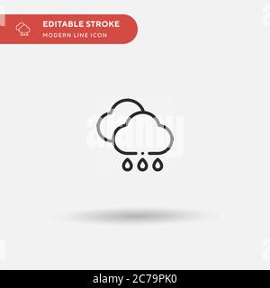 Cloud Simple vector icon. Illustration symbol design template for web mobile UI element. Perfect color modern pictogram on editable stroke. Cloud icon Stock Vector
