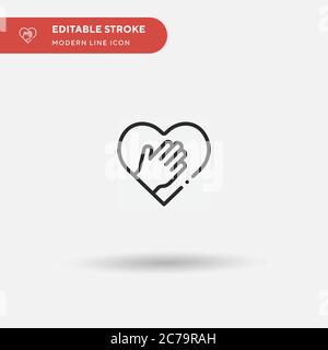 Solidarity Simple vector icon. Illustration symbol design template for web mobile UI element. Perfect color modern pictogram on editable stroke. Solid Stock Vector