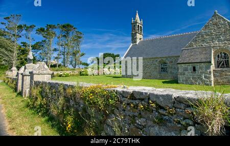 Saint Michel Chappel near Plouguerneau in Bretagne France Stock Photo