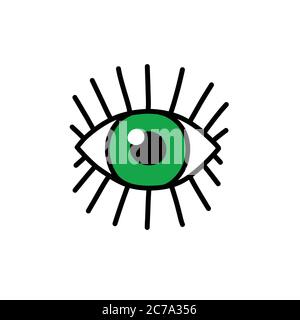 eye doodle icon, vector illustration Stock Vector Image & Art - Alamy