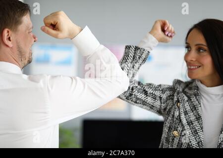 Joy and little play at work Stock Photo