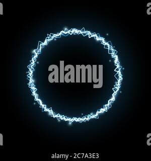 Abstract background in the form circle of lightning. Vector illustration Stock Vector