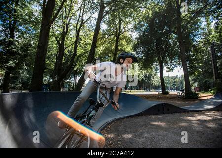 Pumptrack, Germany, Cologne Stock Photo