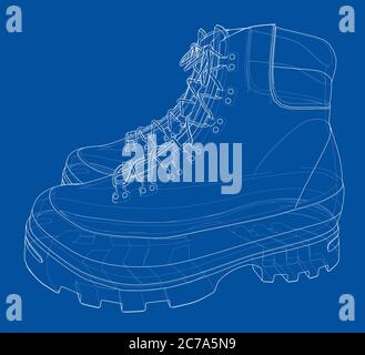 Mens boot concept. 3D illustration Stock Photo