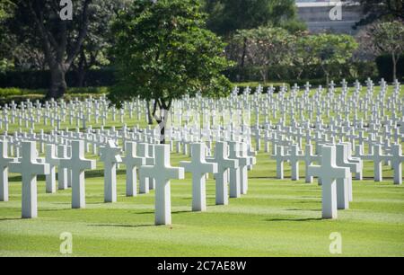 Manila, Philippines - January 17, 2017: American War Cemetery Stock Photo