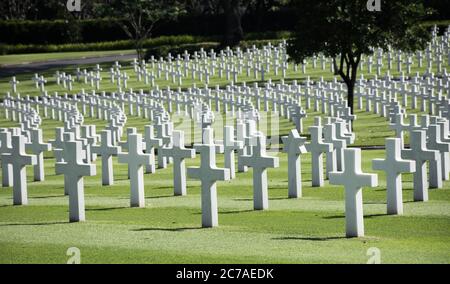 Manila, Philippines - January 17, 2017: American War Cemetery Stock Photo