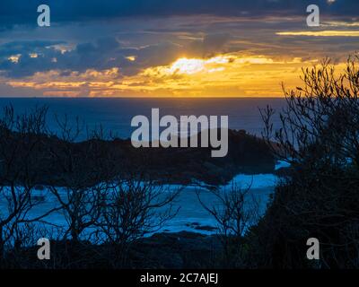 Sunrise over the ocean on a Winter's morning in Oz Stock Photo