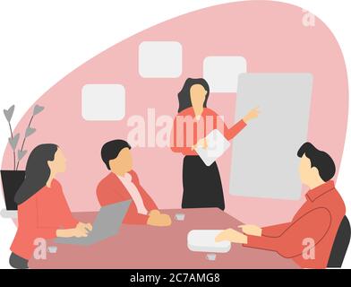 Colleagues in a business meeting Stock Vector