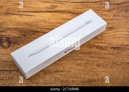 WETZLAR, GERMANY - 2020-07-10: APPLE Pencil is a wireless stylus pen accessories designed, and developed by Apple Inc. Stock Photo